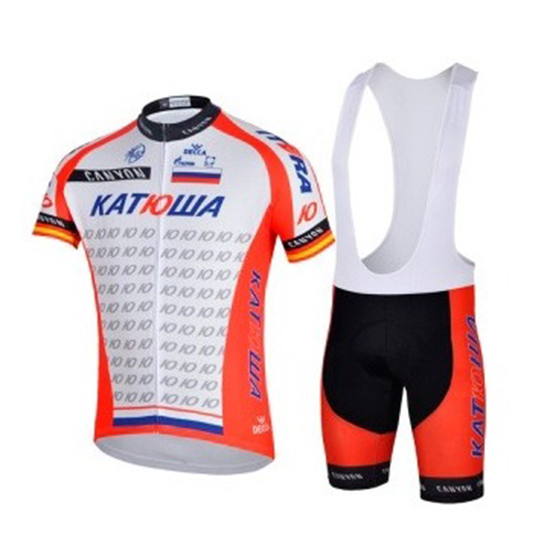 2018 Maillot Katusha Tirantes Mangas Cortas Rojo Blanco